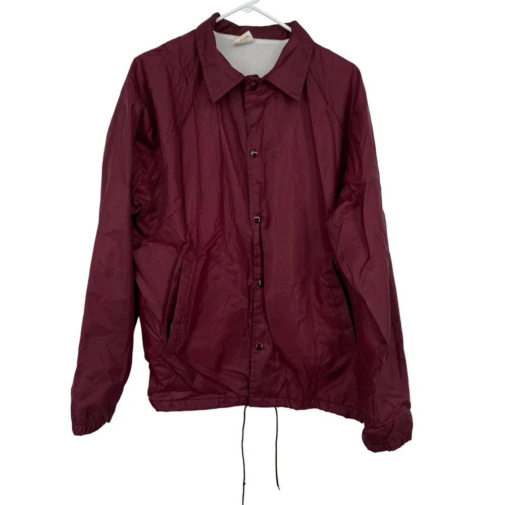Auburn Sportswear Mens Burgundy Elks BPOE 829 Bingo Coach Jacket Size L‎ USA